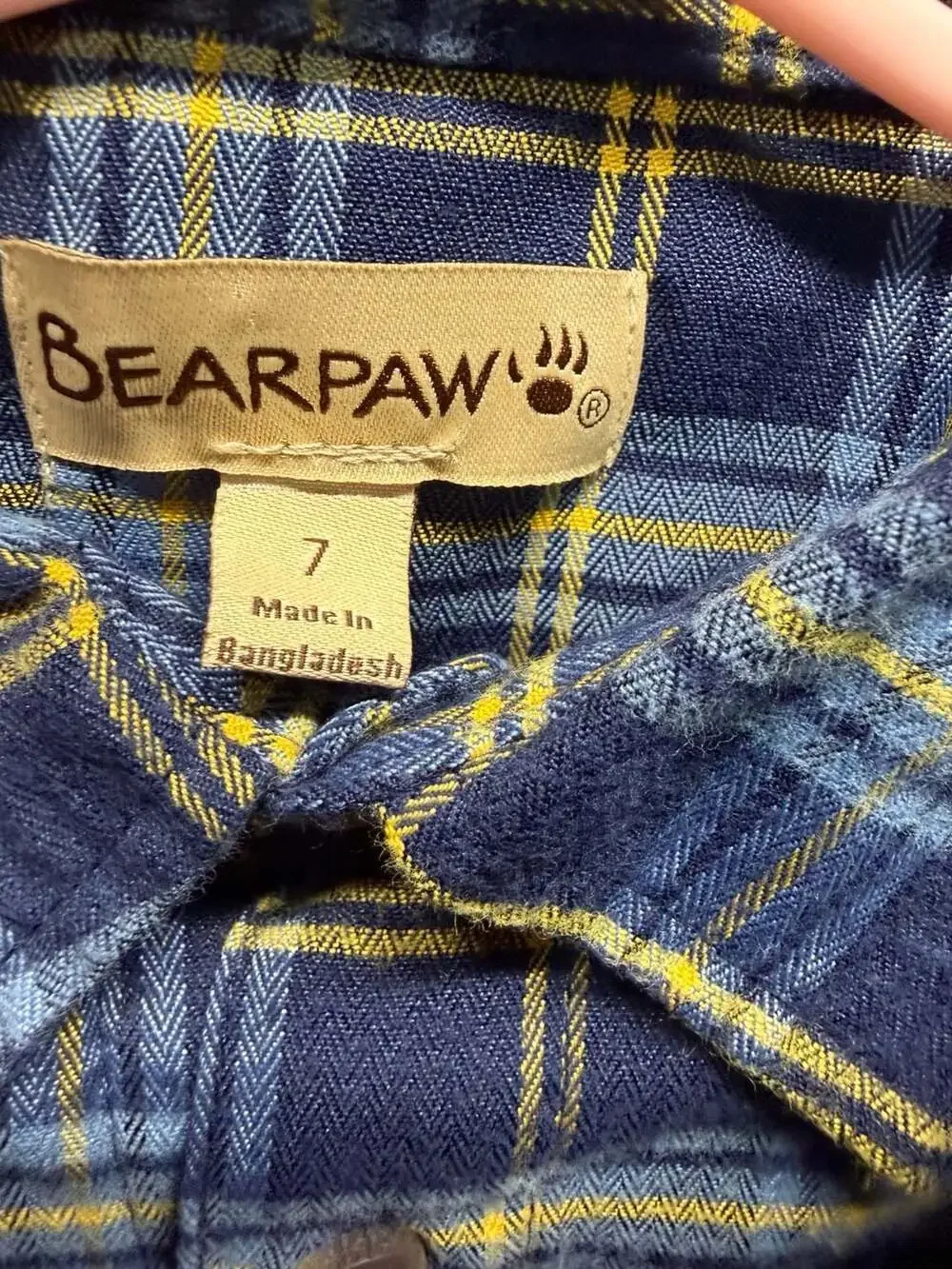 BEARPAW Boys Plaid Flannel Shirt and Quilted Vest Set